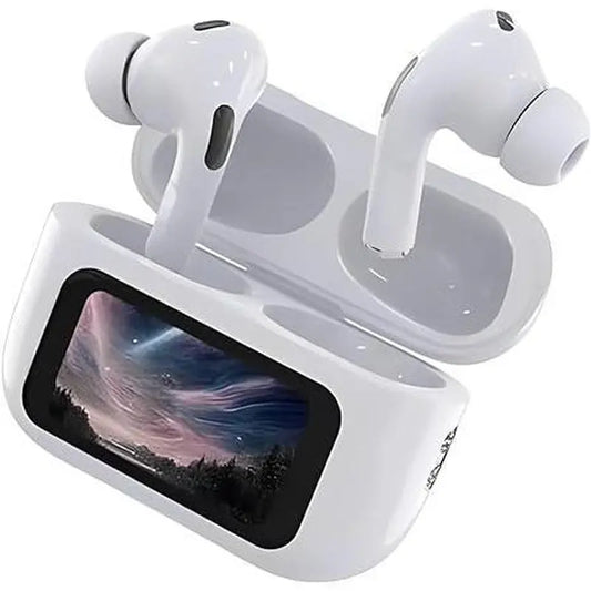 LED Display Noise-Canceling Bluetooth Earbuds