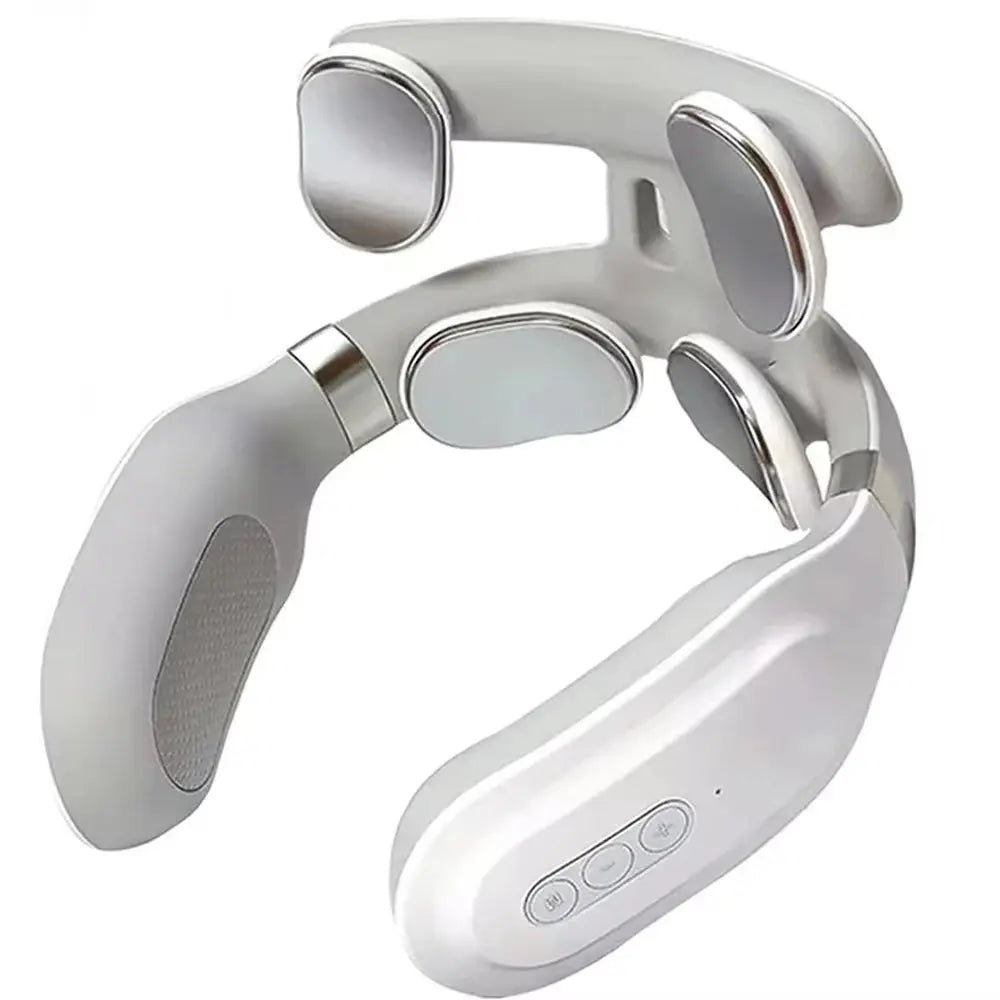 Heated Neck & Spine Massager – 4D Head Relief with Vibration, Heat & Breathing Light