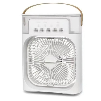 Portable Fan Air Conditioners USB Electric Fan Air Cooler LED Night Light Water Mist Fun 3 in 1 Air Humidifier for Home