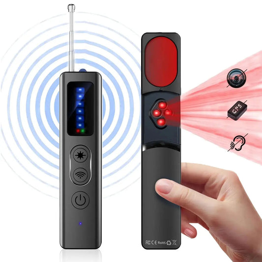 Hidden Camera Detector, Portable Listening/Gps Tracker Detector, Hidden Devices Detector, RF Wireless Signal Scanner for Home Office Travel, Camera Finder Device Detector